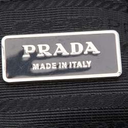 Prada Black Quilted Nylon and Leather Chain Tote
