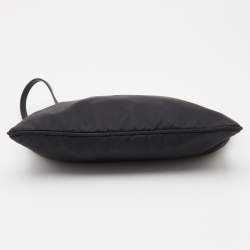 Prada Black Tessuto Nylon and Leather Wristlet Clutch Bag