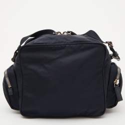 Pre Owned Prada Navy Blue Tessuto Nylon Multipocket Crossbody Bag