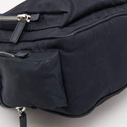 Pre Owned Prada Navy Blue Tessuto Nylon Multipocket Crossbody Bag