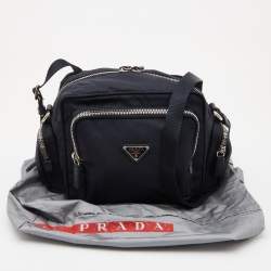 Pre Owned Prada Navy Blue Tessuto Nylon Multipocket Crossbody Bag