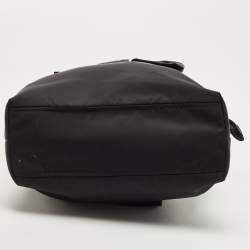 مملوكة مسبقًا Prada Black Tessuto Nylon Bow Tote