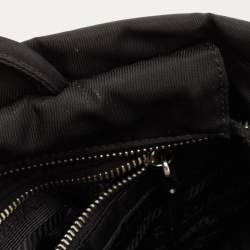 مملوكة مسبقًا Prada Black Tessuto Nylon Bow Tote