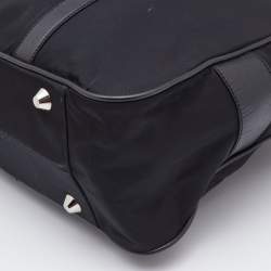 Pre Owned Prada Black Nylon and Leather Zip Satchel