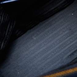 Pre Owned Prada Navy Blue Saffiano Lux Leather Large Galleria Double Zip Tote