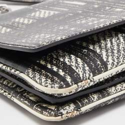 Pre Owned Prada Multicolor Tartan Plaid Saffiano Leather Flap Shoulder Bag