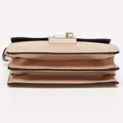 Pre Owned Prada Beige Saffiano Leather Mini Sound Crossbody Bag