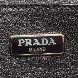 Pre Owned Prada Beige Saffiano Leather Mini Sound Crossbody Bag