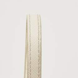 Pre Owned Prada White Saffiano Lux Leather Front Pocket Crossbody Bag