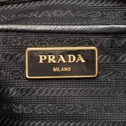 Pre Owned Prada Black Saffiano Leather Large Gardener's Tote