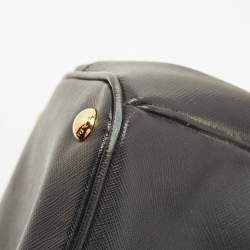 Pre Owned Prada Black Saffiano Leather Large Gardener's Tote