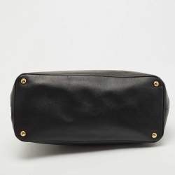 Pre Owned Prada Black Saffiano Leather Large Gardener's Tote