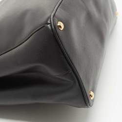 Pre Owned Prada Black Saffiano Leather Large Gardener's Tote