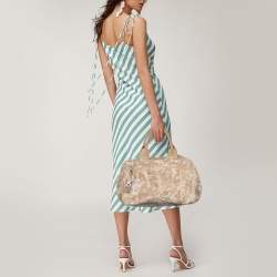 Pre Owned Prada Beige Calfhair and Suede Shopper Tote