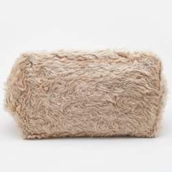 Pre Owned Prada Beige Calfhair and Suede Shopper Tote