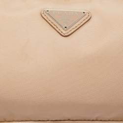 Prada Beige Saffiano Leather Re-Edition 2005 Baguette Bag
