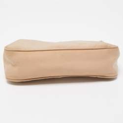 Prada Beige Saffiano Leather Re-Edition 2005 Baguette Bag