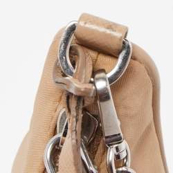 Prada Beige Saffiano Leather Re-Edition 2005 Baguette Bag