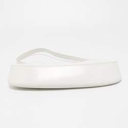 Prada White Brushed Leather Cleo Shoulder Bag