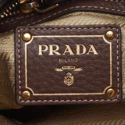 مملوكة مسبقًا Prada Brown/Beige Logo Jacquard Canvas and Leather Messenger Bag