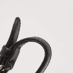 Pre Owned Prada Black Gaufre Leather Lock Crossbody Bag