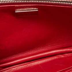 Pre Owned Prada Black Gaufre Leather Lock Crossbody Bag