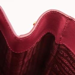 Pre Owned Prada Pink Saffiano Lux Leather Large Gardener's Tote