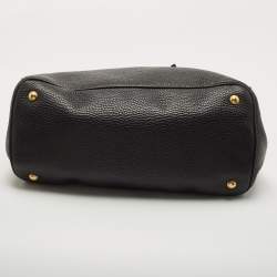 Pre Owned Prada Black Vitello Daino Leather Tote