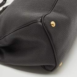 Pre Owned Prada Black Vitello Daino Leather Tote