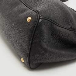 Pre Owned Prada Black Vitello Daino Leather Tote