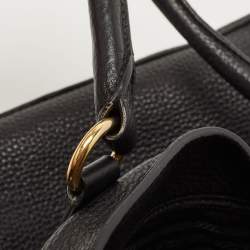 Pre Owned Prada Black Vitello Daino Leather Tote