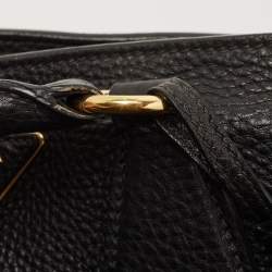 Pre Owned Prada Black Vitello Daino Leather Tote