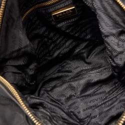 Pre Owned Prada Black Leather and Nylon Satchel