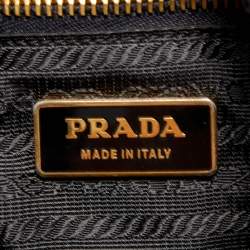 Pre Owned Prada Black Leather and Nylon Satchel