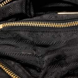 Pre Owned Prada Black Leather and Nylon Satchel