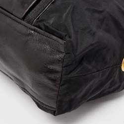 Pre Owned Prada Black Leather and Nylon Satchel