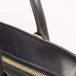 Prada Black/Brown Saffiano and City Calf Leather Small Esplanade Bag