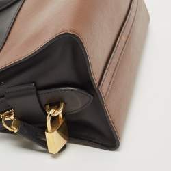 Prada Black/Brown Saffiano and City Calf Leather Small Esplanade Bag
