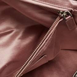 Prada Metallic Dark Grey Wave Leather Oversized Clutch