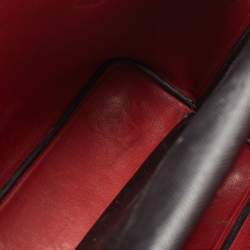 Pre Owned Prada Black Saffiano Cuir Leather Medium Double Handle Tote