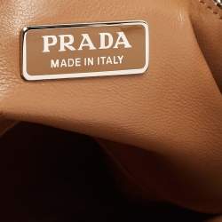 Pre Owned Prada Brown Moon Padded Leather Re-edition 2002 Bag