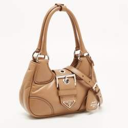 Pre Owned Prada Brown Moon Padded Leather Re-edition 2002 Bag