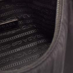 Prada Black Tessuto Nylon Re-Edition 2000 Baguette Bag