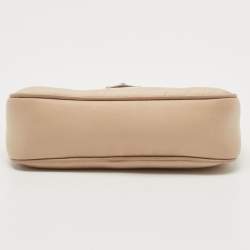 Pre Owned Prada Beige Nylon and Saffiano Leather Mini Re Edition Crossbody Bag