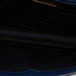 Pre Owned Prada Navy Blue Saffiano Lux Leather Pattina Shoulder Bag