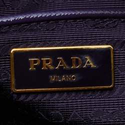 Pre Owned Prada Purple Saffiano Lux Patent Leather Promenade Satchel