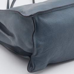 Pre Owned Prada Light Blue Leather Etiquette Tote