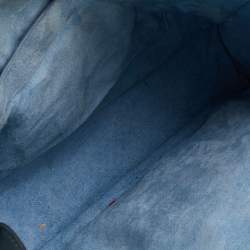 Pre Owned Prada Light Blue Leather Etiquette Tote