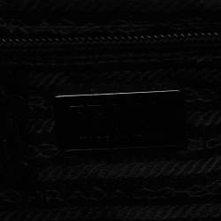 Pre Owned Prada Black Velvet Frame Satchel