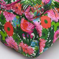 Prada Multicolor Floral Print Nylon Drawstring Backpack